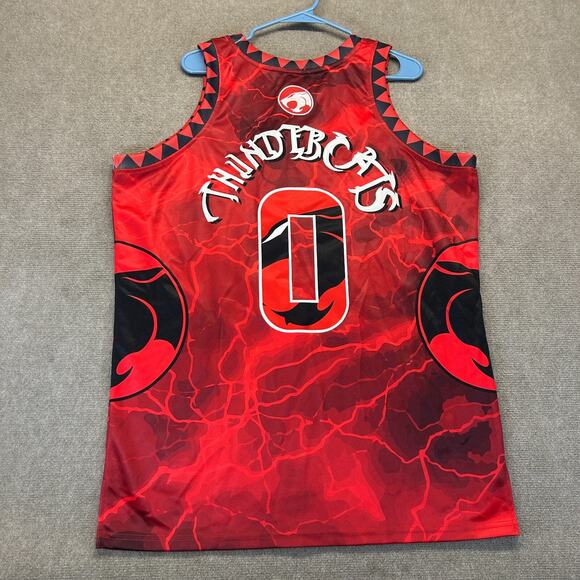 Thundercats Basketball Jersey Men's XL Red Lightning Headgear Classics NEW - Picture 12 of 13